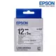 EPSON LK-4KBY 透明圓蕾絲黑字 標籤帶 Pattern系列 (寬度12mm) 標籤貼紙