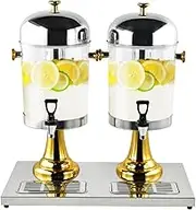 SOGA 16L Dual Stainless Steel Dispenser Beverage Juicer Transparent Commercial Drink Container Jug