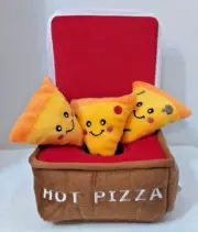 ZippyPaws Burrow, Food Buddies Pizza Box - Interactive Dog Toys for Boredom