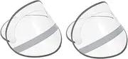 [SUPVOX] 2pcs Rain Protection Brim for Raincoat Rain Poncho Poncho Hat Brim Face Protector Raincoat Accessory Hat Shield Replaceable Face Protector Transparent Shield Pvc Transparent