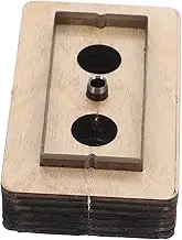 HOMSFOU DIY Leather Cutting Die Mold for Scarf Buckles Multi Use Wooden Template for Leather Crafts Portable and Durable Design for Intricate Patterns for DIY Projects and Handmade
