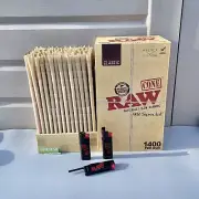 Raw Classic 98 Special Size Pre-Rolled Cone FULL BOX 1400 +raw PHOENIX LIGHTER