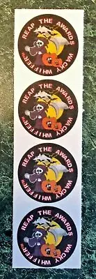 4 HALLOWEEN Wacky Whiffers Matte MAX SCENT Scratch & Sniff Stickers, GRIM REAPER