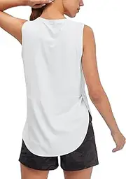 [JOYSPELS] Ice Silk Workout Tank Tops for Women Cool-Dry Sleeveless Loose Fit Yoga Shirts Athletic