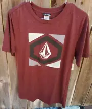 Volcom Big Youth XL Red Graphic T Shirt Short Sleeve