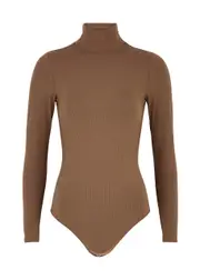 Spanx Suit Yourself Ribbed Stretch-jersey Bodysuit - Caramel - XS (UK6 / XS) XS (UK6 / XS)