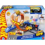 Hot Wheels - City Super Police Station Playset With 1:64 Scale Police Toy Car...