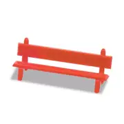 Peco Oo/Ho Platform Seats Red