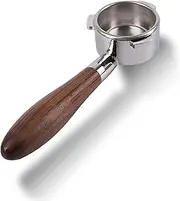 Bottomless Portafilter 54 mm Compatible with Sage/Breville Barista Express, Pro, Touch, and Impress Walnut Handle
