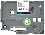 ExtraPrint 1 Pack Compatible 9mm Label Tape Replacement for Brother TZe-221 TZ-221 Black on White Label Maker Tape for Brother PT-1000 PT-1290 PT-1650 PT-3600 PT-H110 PT-P750W
