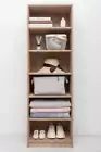 Six Shelf Build In Wardrobe - Natural Oak