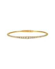 Forever Creations 14K 0.95 ct. tw. Diamond Flexible Bangle Bracelet