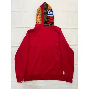 A BATHING APE 經典 紅迷彩 BAPE 鯊魚 外套 XXL 2XL