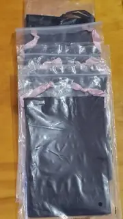 4 Pcs Mary Kay Consultant Black Satin Silk Draw String Product Bags New