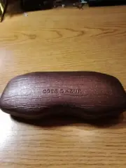NEW Cote D'Azur Purple Brown Hard Side Clamshell Protective Eyeglasses Case