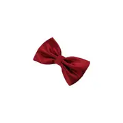Mens Dark Red Plain Coloured Checkered Bow Tie