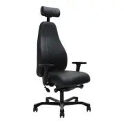 Leather Executive High Back Office Chair with with Head Rest and Arms Full Ergon