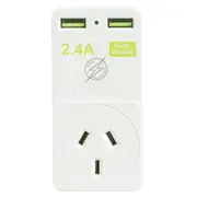 Korjo 2 Port USB and Power Adaptor - Europe and Australia