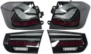 Taillights Compatible With M4 GTS Design Dynamic Full LED Tail Lights With Sequential Turn Signal Compatible With BMW 3 Series F30 F80 M3 2012-2019(Smoked Lens)