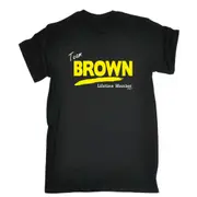 Brown V1 Lifetime Member - Mens Funny Novelty T-Shirt Tshirts BLACK T Shirt
