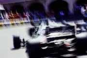 Teo Fabi Benetton B186 BMW Monaco GP at Circuit de Monaco on Sunda- Old Photo 3