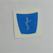 Corgi Toys 201 The Saint Volvo P1800 White Stick Figure Blue Bonnet Sticker