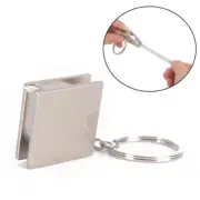 1pc Mini practical tape measure keychain key chain ring keyring key fob hold_RR