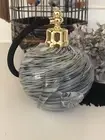 Beautiful Hand crafted,blown art glass perfume bottle Atomizer In Black, New