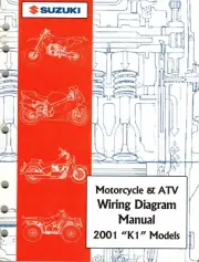 Genuine Suzuki Wiring Diagram & Electrical Troubleshooting Manual 2001 Models