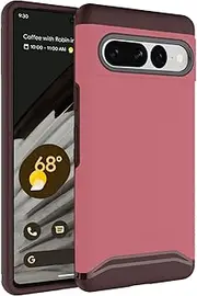 [TUDIA] DualShield Designed for Google Pixel 7 Pro Case, [Merge] Shockproof Dual Layer Military Grade Slim Heavy Duty Protection for Pixel 7 Pro Phone Case Cover (Smokey Pink)