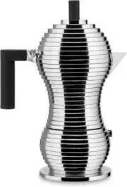 Pulcina Espresso Coffee Maker, Black, 6 Cup Capacity