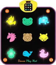 ANNKIE Dance Mat, Upgraded Kids Dance Mat with Light Up Pattern, Music Games