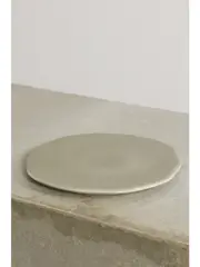 [MARLOE MARLOE] MARLOE MARLOE - + Net Sustain Glazed Ceramic Display Plate - Gray - One size One size Gray