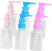 TINEASUR 6pcs Travel Bottle Refillable Shampoo Dispenser Empty Lotion Containers Random Colors for Home Hotel and Travel