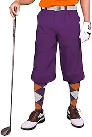Purple Microfiber Golf Knickers (Plus Fours) for Men