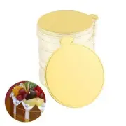 100pc Birthday Wedding Boards Tray Dish Gold Round Pastry Decor Mousse Cake