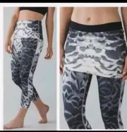 NWT Lululemon Wunder Under Pant Dance Pretty Plume Angel Wing Black Yoga 6