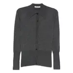[Mark Kenly Domino Tan] Mark Kenly Domino Tan Button-front Collared Cardigan M GREY
