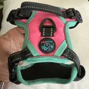 Pink XS Dog Harness No-Pull Pet Harness/ 2 Leash Clips Adjustable Soft Padded