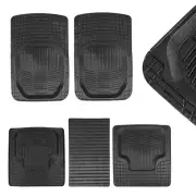 Car Floor Mats Fit For Auto Van All Weather Front & Rear Liners Black 5PCS Pack (for: Mini)
