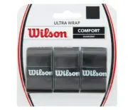 Wilson Ultra Wrap Tennis Racket Overgrip Wrap, Black - 3 Pack