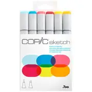 Copic Sketch Marker Set Primaries 6 Pack