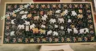 6'x3' black Marble dining Table Top Antique Design Inlay Work Living Room Table