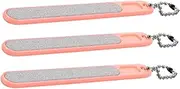 OSOLADY 3pcs Manicure Tools Buffing Block Fingernail File Portable Nail File Travel Nail File Nail Care Tools Nail Tools for Nail Art Stylish Nail Files Nail Art Files Plastic Pink