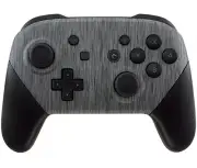 "Metallic Silver" Soft Touch Nintendo PRO Switch Custom Controller Unique Design