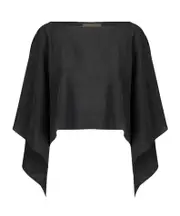 D.exterior Cape Style Coat 1,2 Black