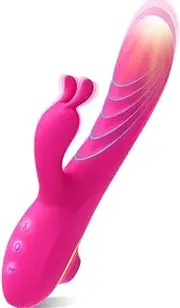 Rabbit Vibrators Thrusting Dildo Female Sex Toys - 3 in 1 G Spot Clitoral Suction vibrator with 10 Thrusting & 9 Vibrating & Sucking Mode, Adult Sex Toys for Women or Couples Pleasure