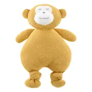 The Peanutshell Knitted Monkey Plush Cotton Soft Animal Baby Toy 30cm ORNG 0+