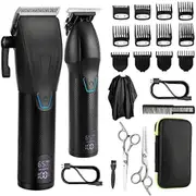 Hair Clippers for Men,Professional Hair Cutting Kit,Cordless Barber Clipper and Beard Trimmer Set As Shown