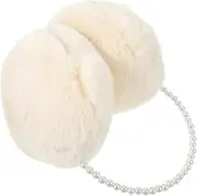 [Minkissy] Cute Fur Earmuffs Plush Ear Covers for Women Winter Ear Muff Comfortable Hair Accessories